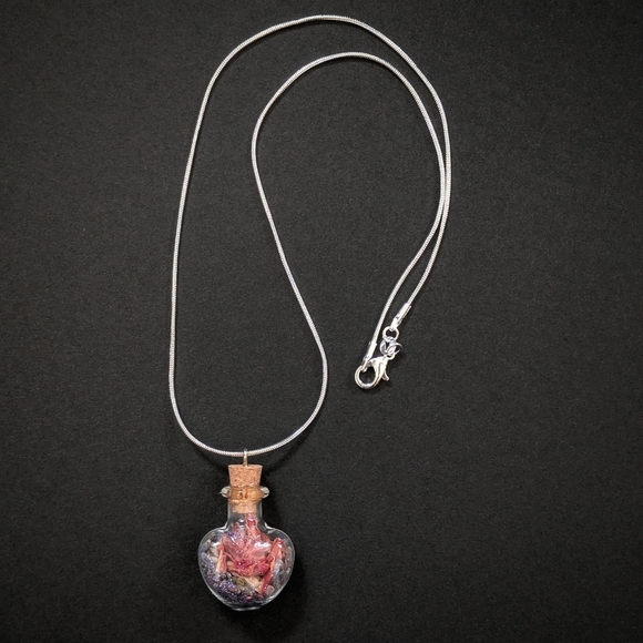 Romanticize Your Life Spell Jar Pendant Necklace - Picture 2 of 4